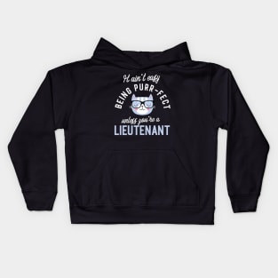 Lieutenant Cat Lover Gifts - It ain't easy being Purr Fect Kids Hoodie